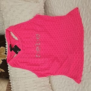 🆕 Bebe Pink Racerback Tank Size Medium